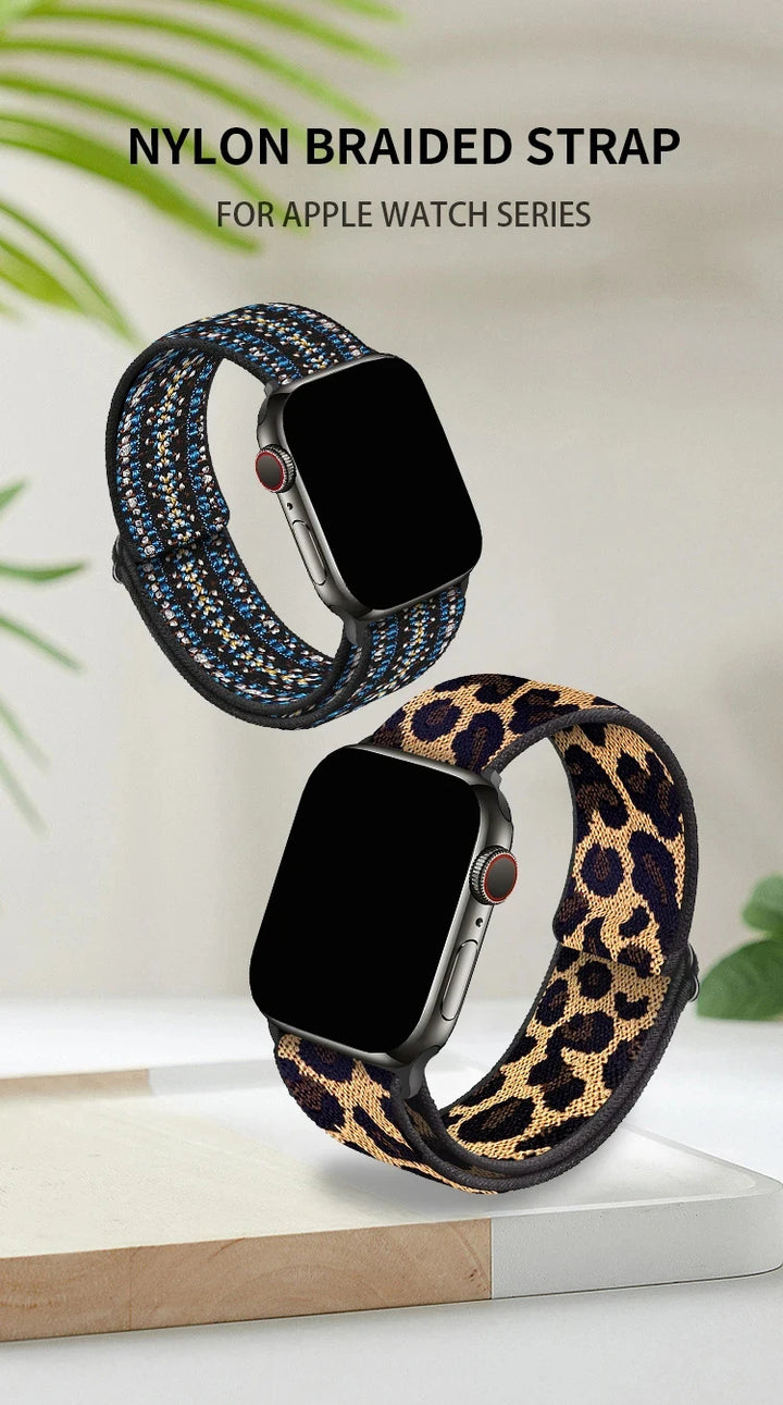 Stretchy Double-Layer Loop Apple Watch Band 38–45mm for Series 1–8