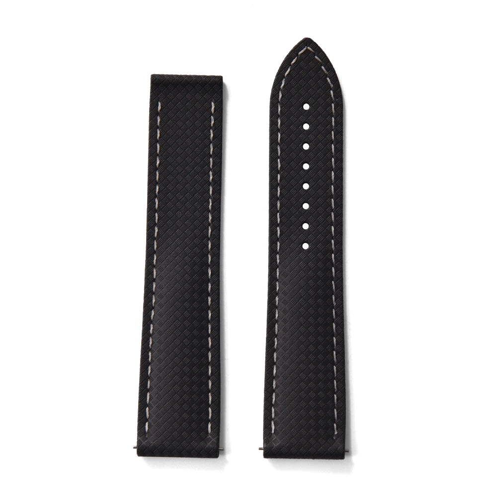 NATOBELT New Design FKM Rubber Watch Strap 20mm 22mm Folding Pin Buckle Quick Release For Omega X Swatch MoonSwatch Seiko