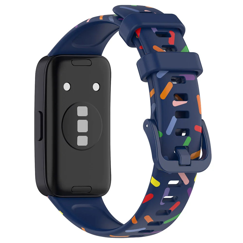Printed Silicone Strap for Huawei Band 8-10