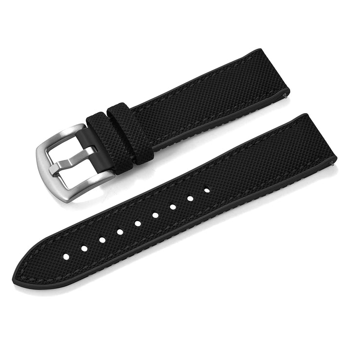 For Longine Seiko Water Ghost Hamilton Series Nylon FKM Rubber Bottom Watch Strap 18-20-22-24mm Strap Soft Waterproof Wrist Band