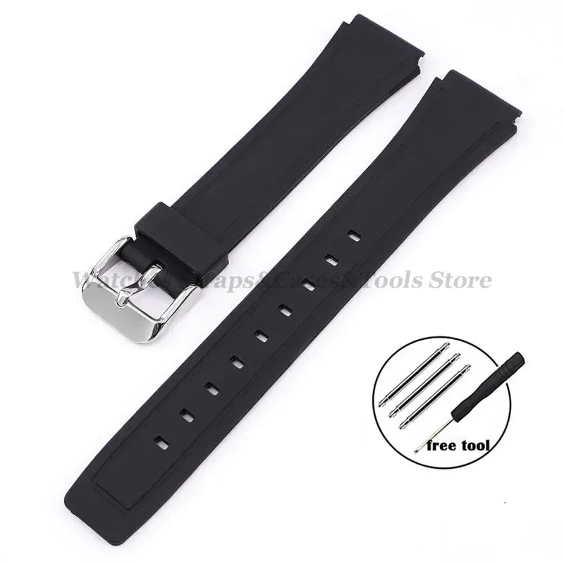 Strap for Casio F84/F91W 18mm Silicone Watchband for F105 F108 FA158 F168 AE1200 AE1300 Replacement Bracelet Men Women Thin Band