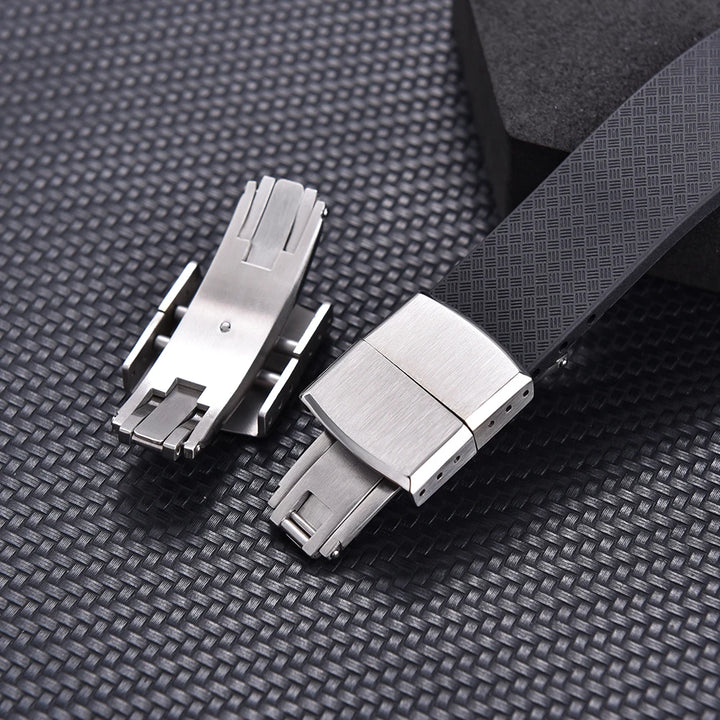 Stainless Steel Butterfly Buckle – 16/18mm, Double Pull Folding Clasp