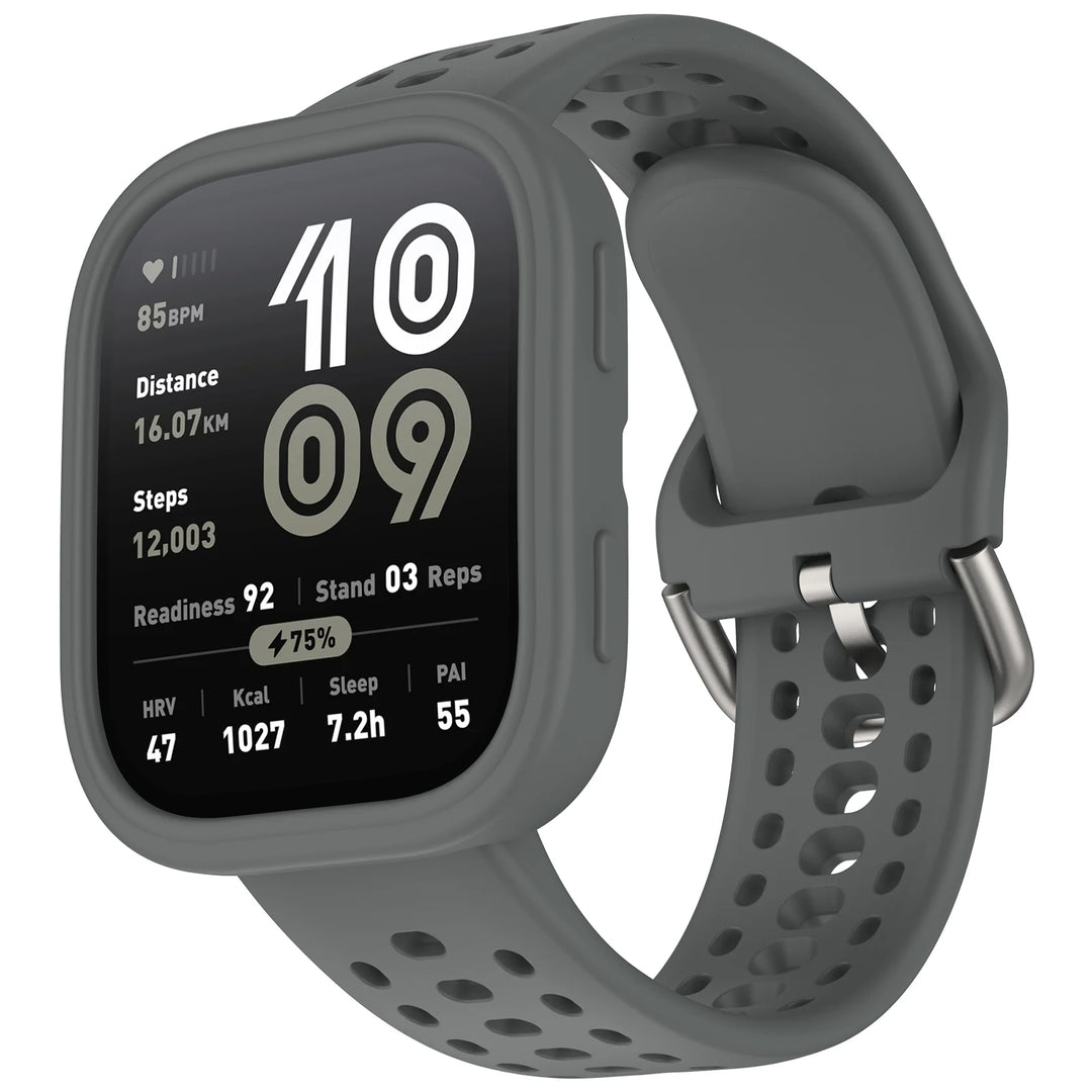 Silicone Strap with Protective Case for Amazfit Bip 6