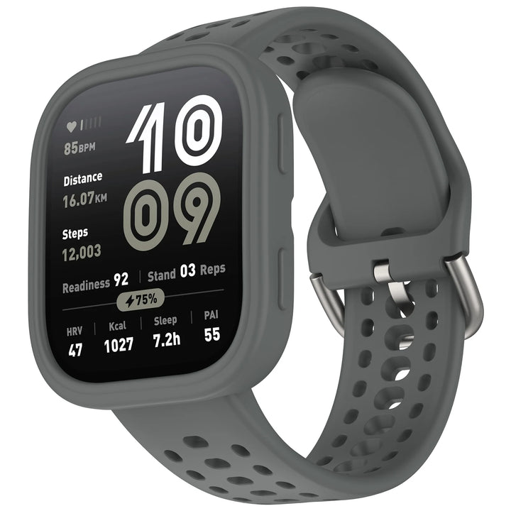 Silicone Strap with Protective Case for Amazfit Bip 6
