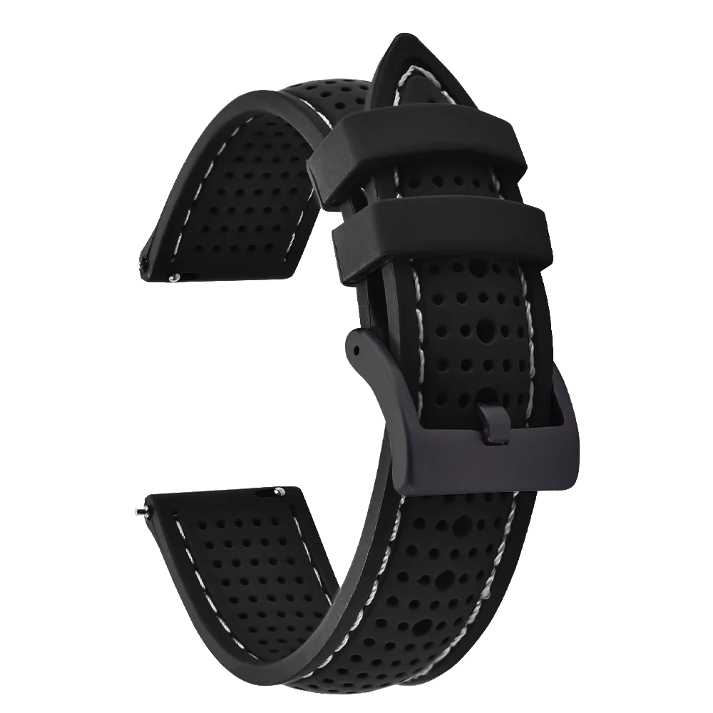 NATOBELT Soft Porous Rubber Watch Strap – Quick Release (18-22mm)