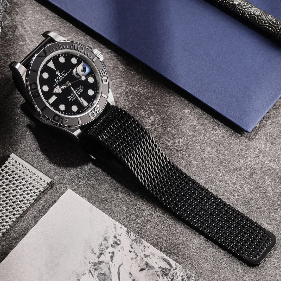 Luxury Milanese Mesh Stainless Steel Watch Strap for Rolex, Omega, IWC, Breitling
