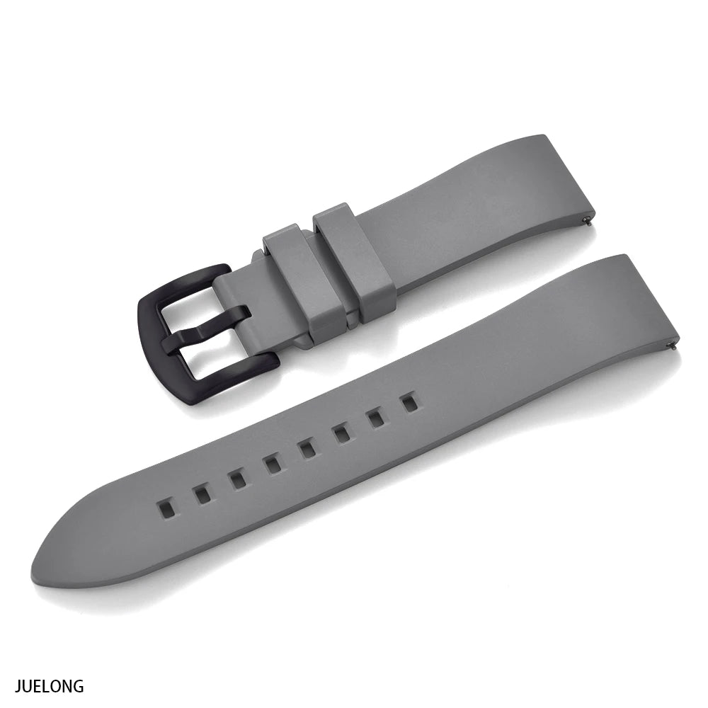JUELONG New Classic FKM Fluorine Rubber Watch Strap Quick Release 18mm-19-20mm-21-22mm 23-24mm For Each Brand Diving Watch Bands