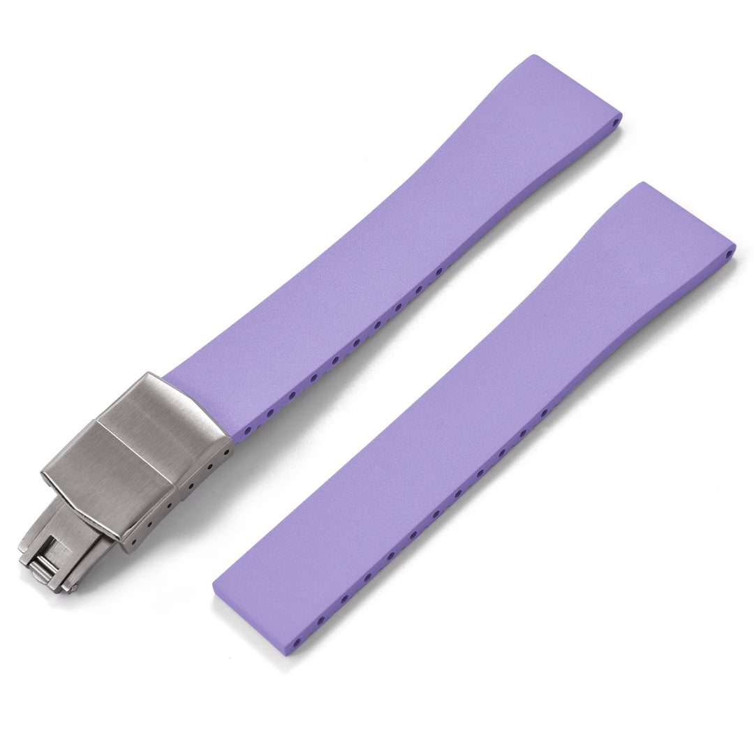 NATOBELT CTS FKM Rubber Watch Band Strap 16mm 18mm 19mm 20mm 21mm 22mm Quick Release Butterfly Cut-to-Size Sweatproof Waterproof