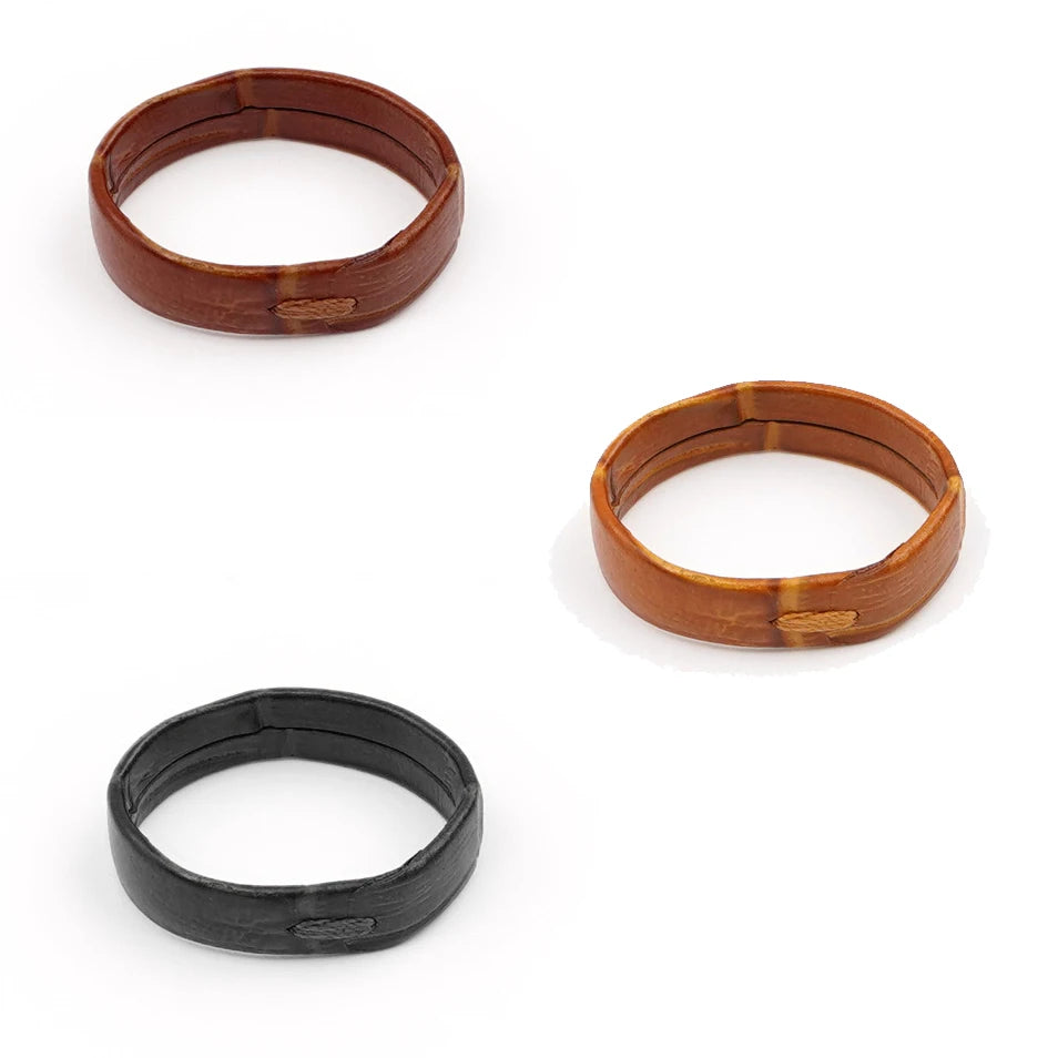 2‑Piece Leather Watch Band Keeper Loops – 14–24mm, Black & Brown
