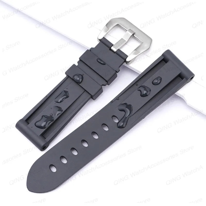 Universal Silicone Rubber Watch Strap – Sport Wristband (20-26mm)