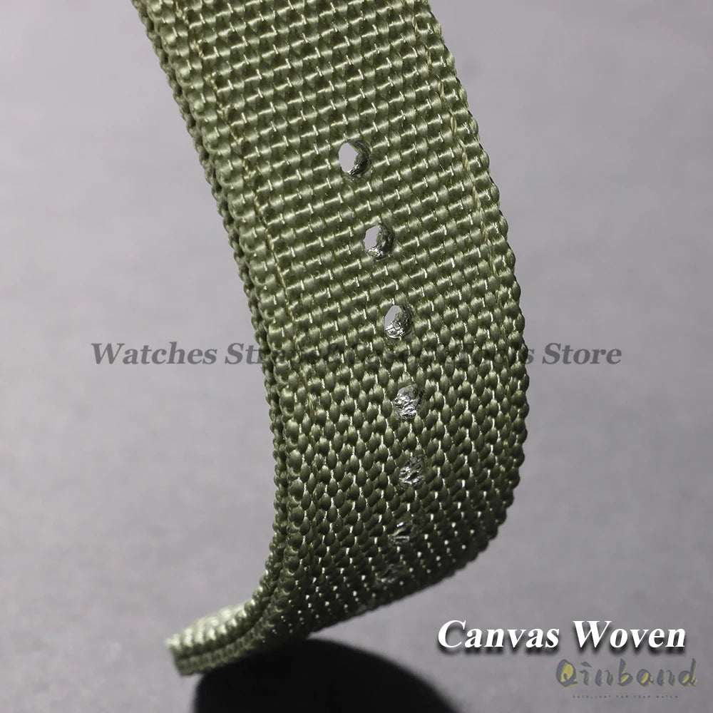 18mm 20mm 22mm 24mm Nylon Canvas Watchband Strap Woven Soft Belt for Omega Bracelet for Men Women Sport Quick Release Wrist Band