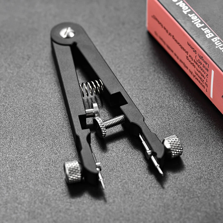 V-Shaped Watch Spring Bar Pliers with Adjustable Screw