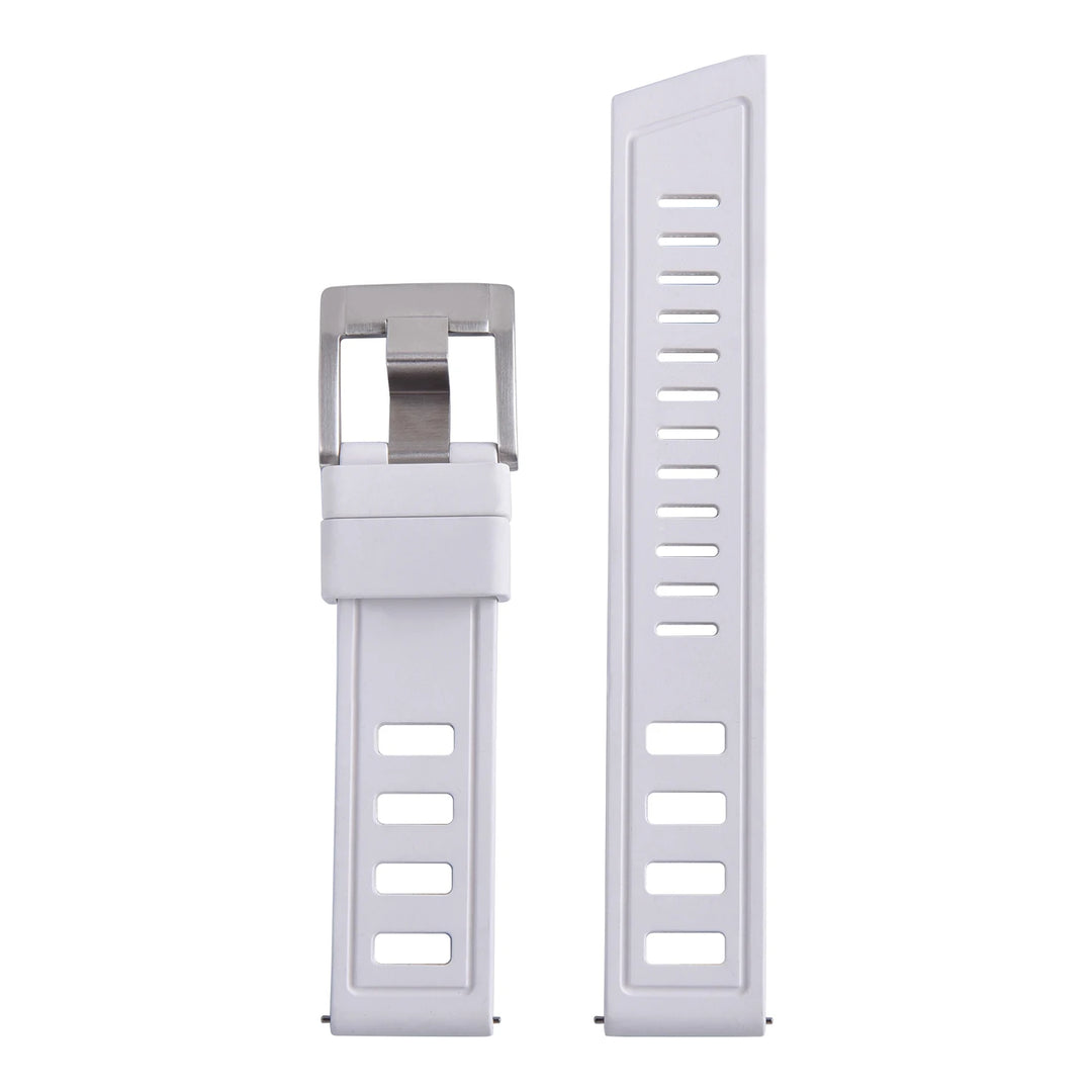 White Tropical Waffle CTS FKM Watch Strap Fast Release 20mm 22mm New Fluororubber Traditional Diving Watch Band