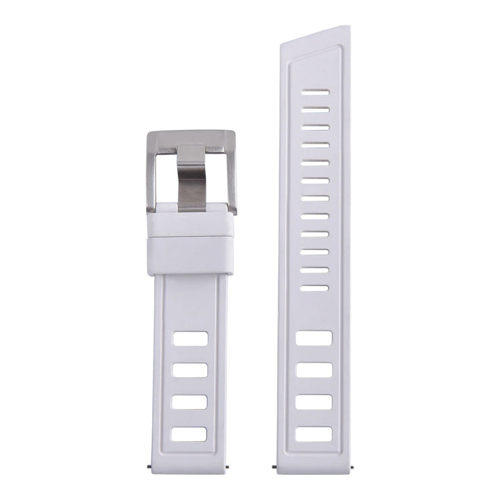 White Tropical Waffle CTS FKM Watch Strap Fast Release 20mm 22mm New Fluororubber Traditional Diving Watch Band