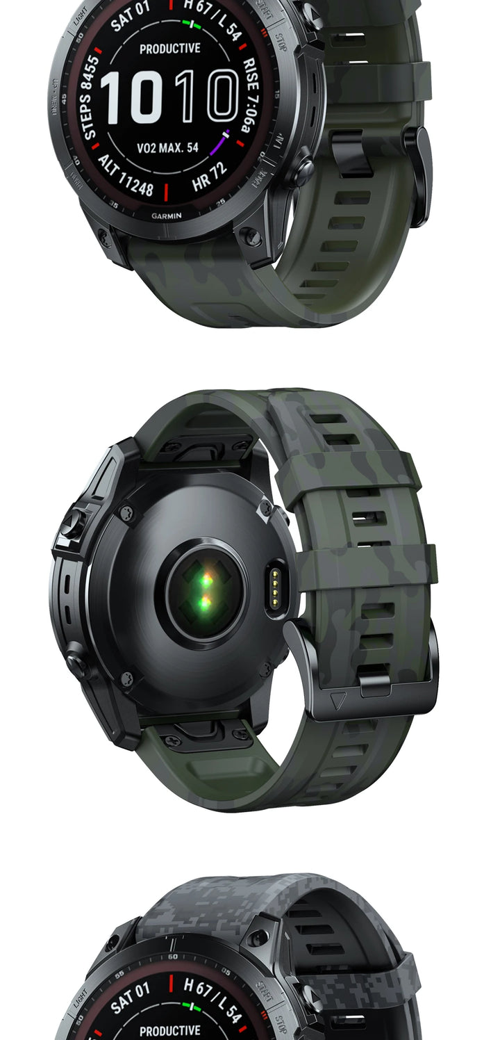 EasyFit Silicone Watch Strap 22/26mm Quick Release for Garmin Fenix & Epix Pro Gen2