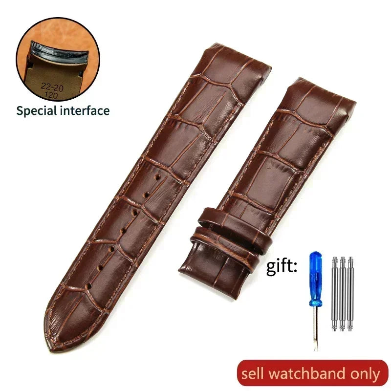 Genuine Calfskin Leather Watch Strap for Tissot (22–24mm)