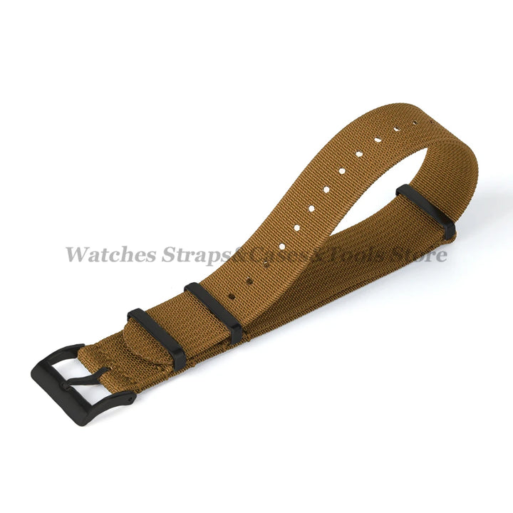 Ribbed Nylon Watch Strap 20/22mm (Military Style)