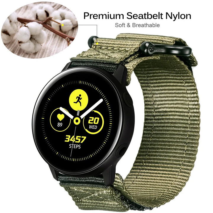 HEMSUT Nylon Sport Military Quick-Release Strap for Samsung Galaxy Watch (20-22mm)
