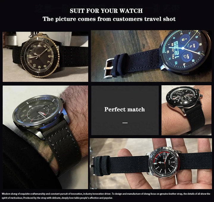 Quick-Release Canvas Strap 20/22mm