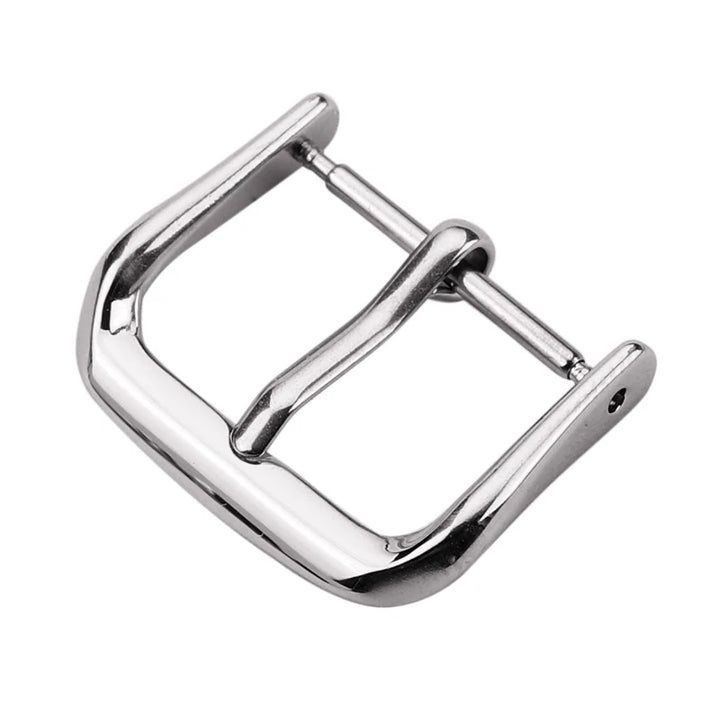 Wholesale Stainless Steel Watch Buckles – 12–28mm, 19 Styles, Silver