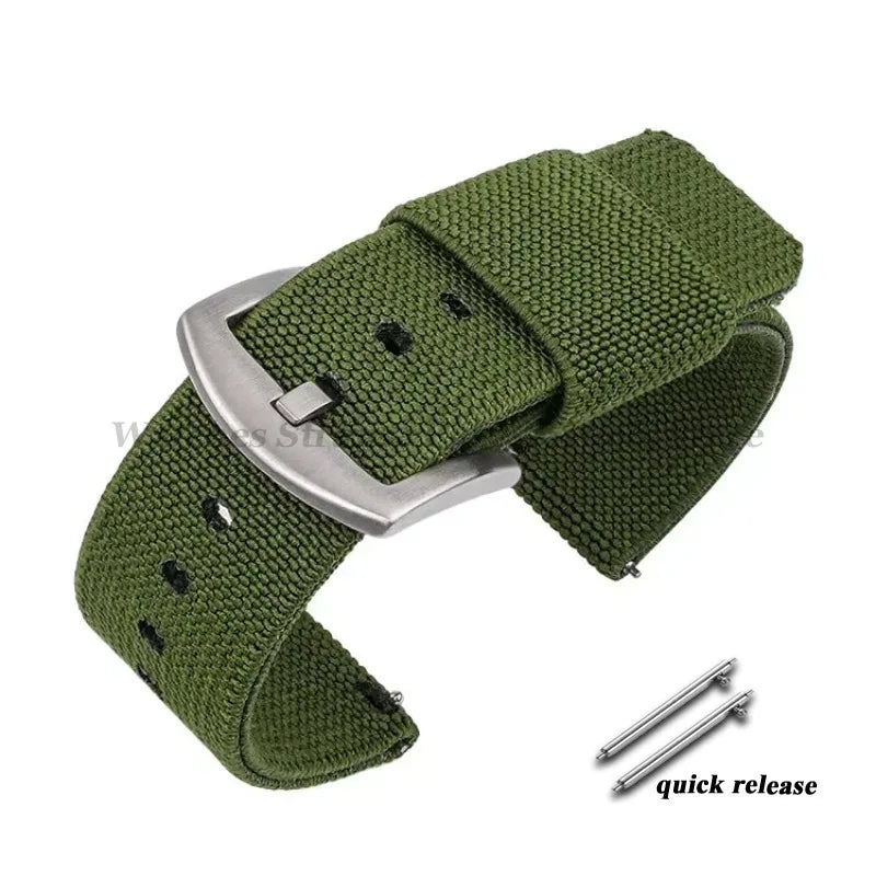 Nylon Watch Band 18mm 20mm 22mm 24mm Woven Elastic Strap for Seiko for Omega Quick Release Wristband Military Men's Sport Bands