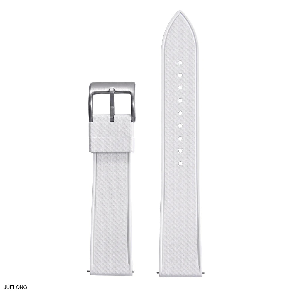 Premium Grade Mosaic FKM Rubber Watch Strap 20mm 22mm Quick Release Watch Bands Diving Waterproof Soft Wristband