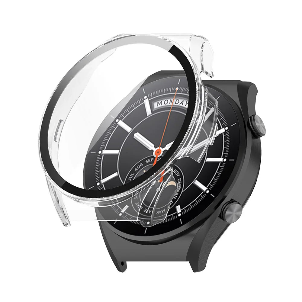 PC + Tempered Glass Protective Case for Xiaomi Watch S1 – Full Screen Cover