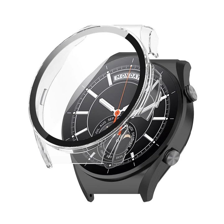 PC + Tempered Glass Protective Case for Xiaomi Watch S1 – Full Screen Cover