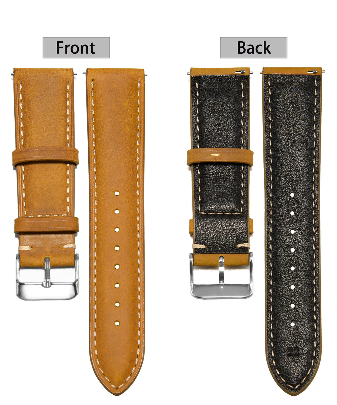 Wax Vintage Leather Watch Strap 14–24mm