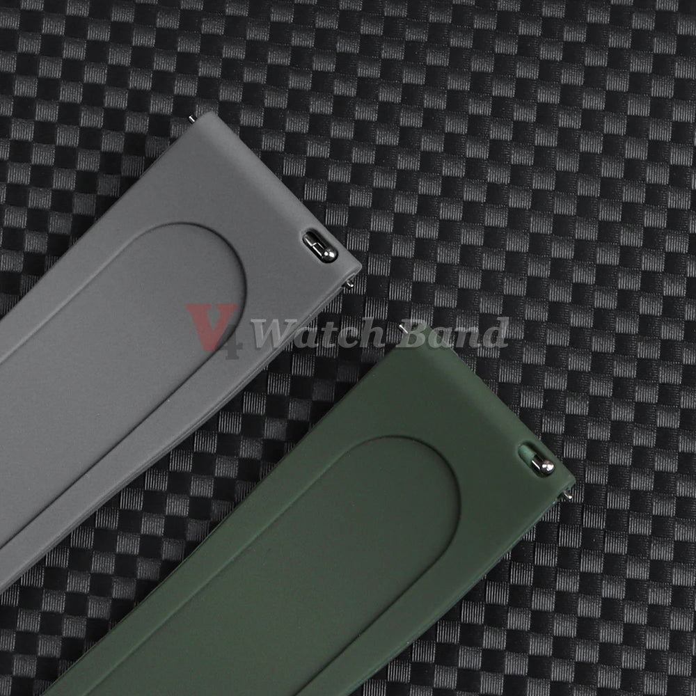 Universal Waterproof Silicone/Rubber Watch Strap 20/22mm