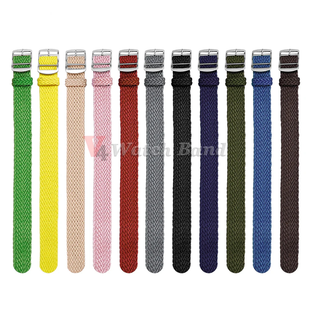 Perlon Woven Nylon Watch Strap (14–22mm)