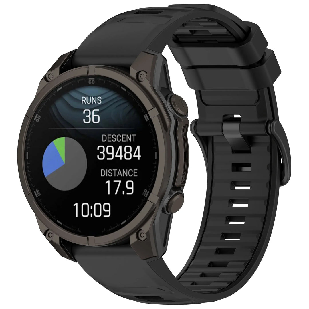 Title: Quick Release Silicone Watch Strap 20/22/26mm for Garmin Fenix 6–8 Series
