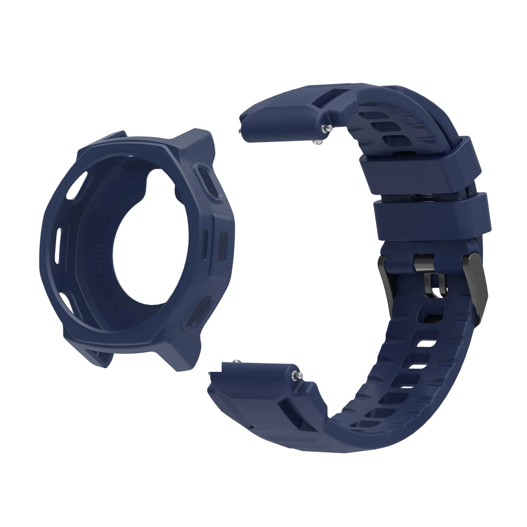 Silicone Strap with Protective Case for Amazfit T-Rex 3 Pro (44mm)