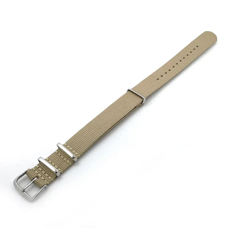 Fabric Nylon Woven Watch Strap 14–22mm (Steel Buckle)