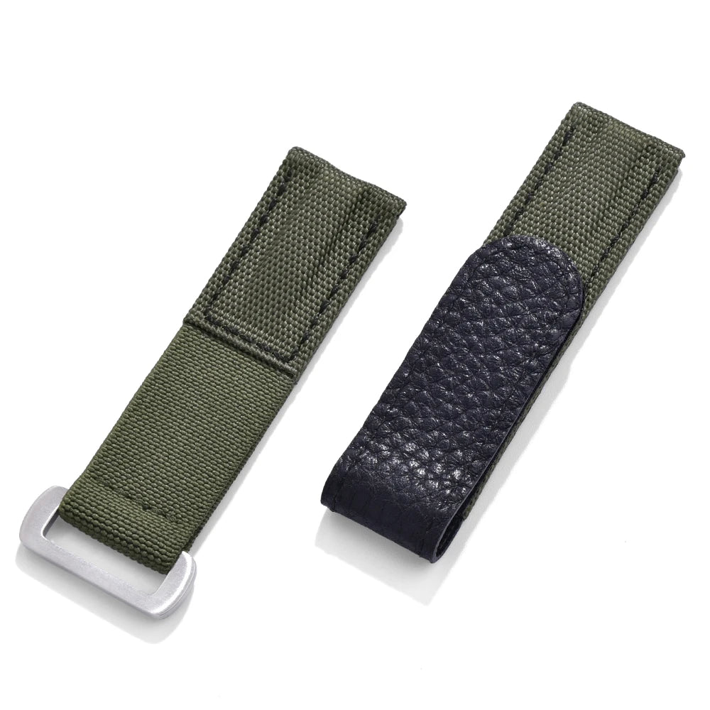Hook & Loop Nylon Watch Strap – 20mm Sports Canvas for Omega, Seiko, Cartier