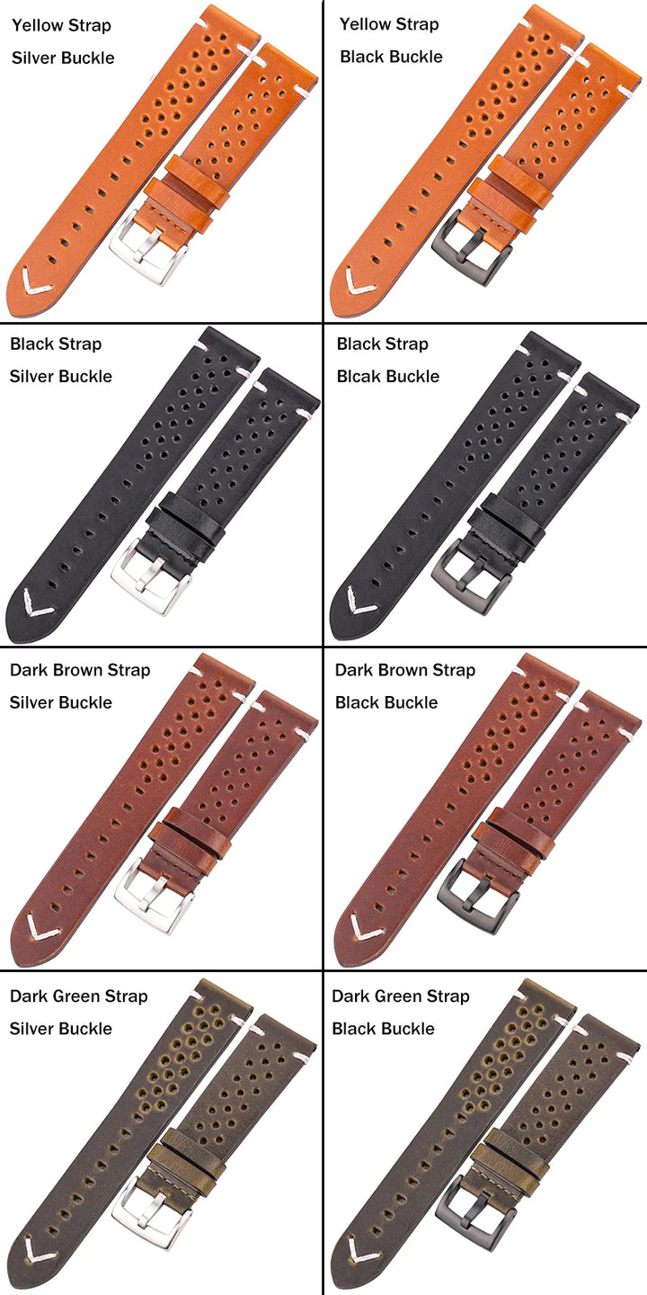 Vintage Oil Wax Leather Watch Strap for Samsung Galaxy Watch 3/4