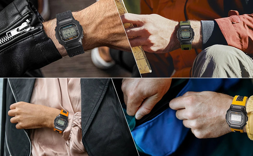 HEMSUT For G-Shock Watch Band Leather 16 18mm Fashion Trends Replace Straps Compotible With DW-5600  GW-6900  GW-M5610