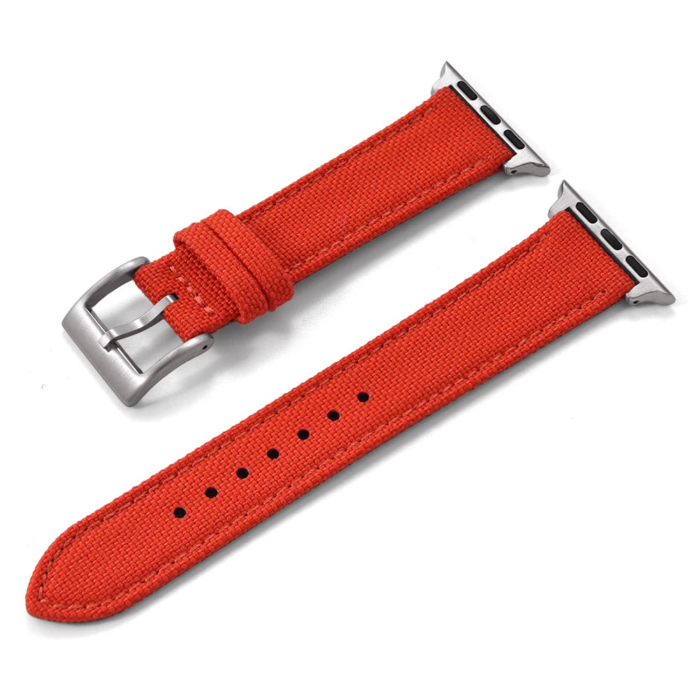 Apple Sailcloth Leather Band