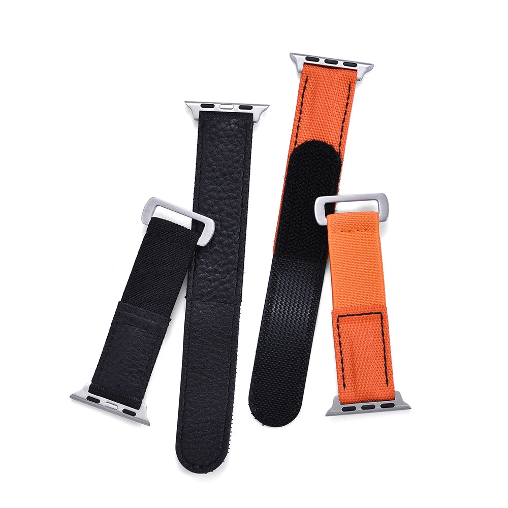 Braided Nylon Solo Loop For Apple Watch Band 45mm Ultra 2 49mm 38mm 44mm 40 41mm 42mm Leather Bracelet Series 10 9 8 7 5 se Belt