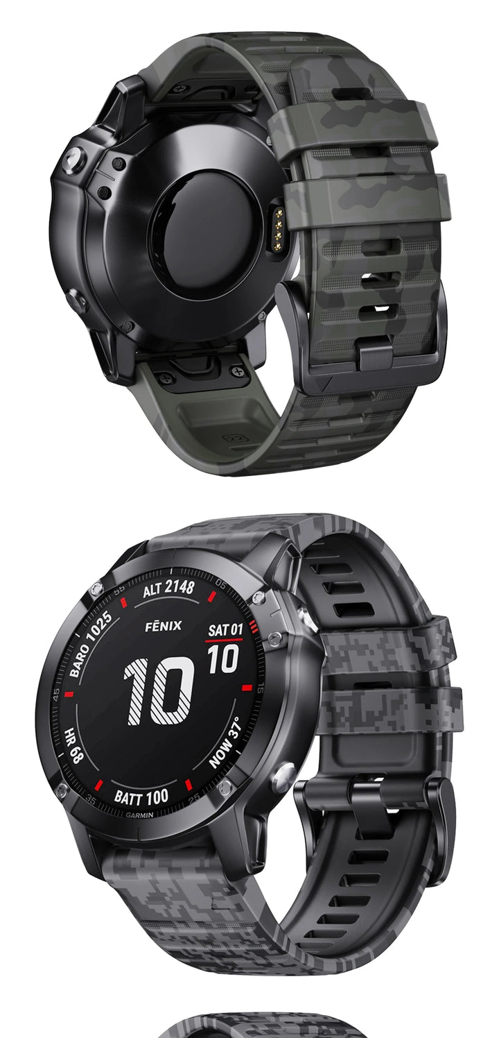 EasyFit Silicone Watch Strap 22/26mm Quick Release for Garmin Fenix & Epix Pro Gen2