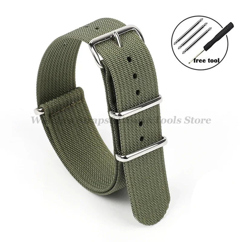 Premium Braid Nylon Watch Strap 18mm 20mm 22mm for Seiko for Huawei Watch Gt2/Gt3 Belt for Military Sport Universal Wristband