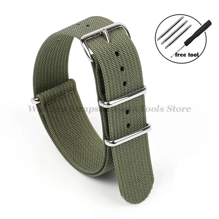 Premium Braid Nylon Watch Strap 18mm 20mm 22mm for Seiko for Huawei Watch Gt2/Gt3 Belt for Military Sport Universal Wristband