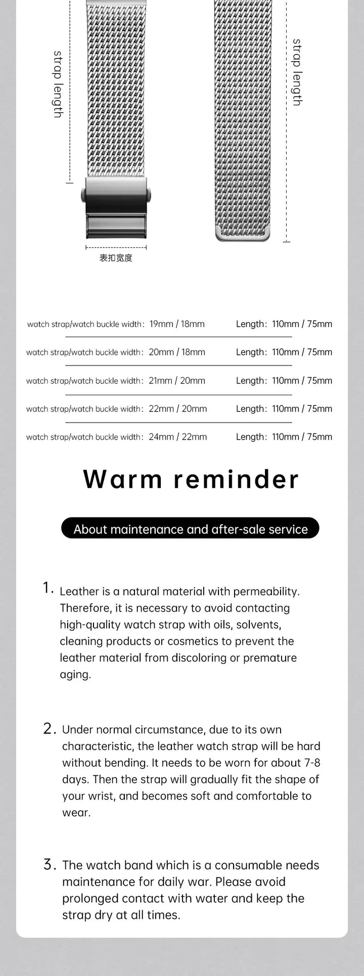 Luxury 316L Stainless Steel Brushed Watch Band, Milanese Mesh Watch Strap, For Rolex IWC OMEGA Watch Accessories