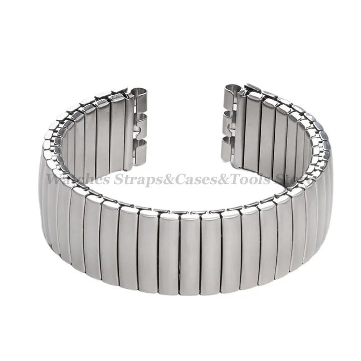 Elastic Metal Stretch Watch Band for Swatch – 17/20mm Stainless Steel