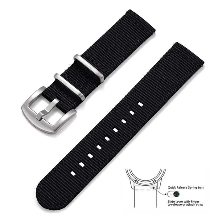 JUELONG Premium  Quick Release Sailcloth Nylon Strap 18mm 20mm 22mm Military Nylon Watchband For Watch Accessories Replacement