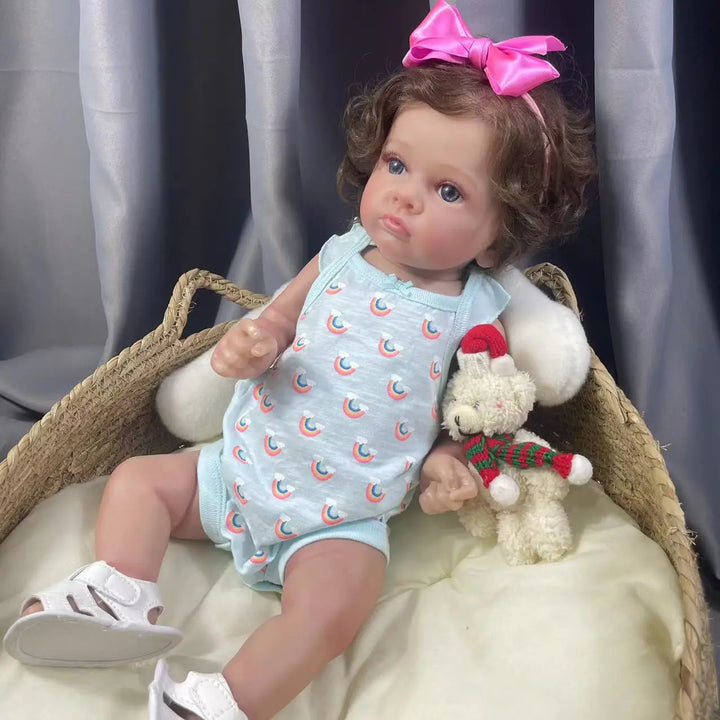 53 cm Tutti Full Body Vinyl Reborn Doll – Waterproof, Lifelike 3D Skin & Visible Veins