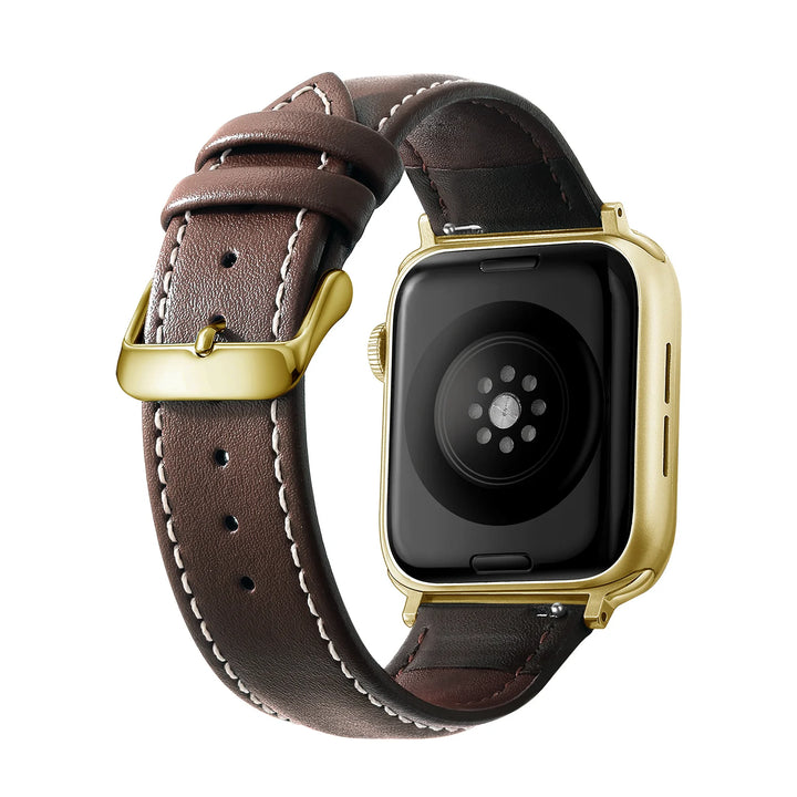 Genuine Leather Apple Watch Band 40–49mm for iWatch Series 3–8 & Ultra