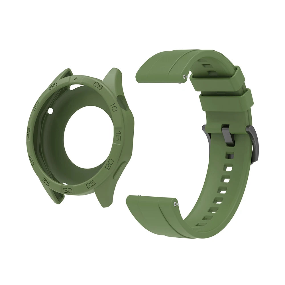 Silicone Strap & Protective Case for Huawei Watch GT4/GT5/GT6 – 46mm