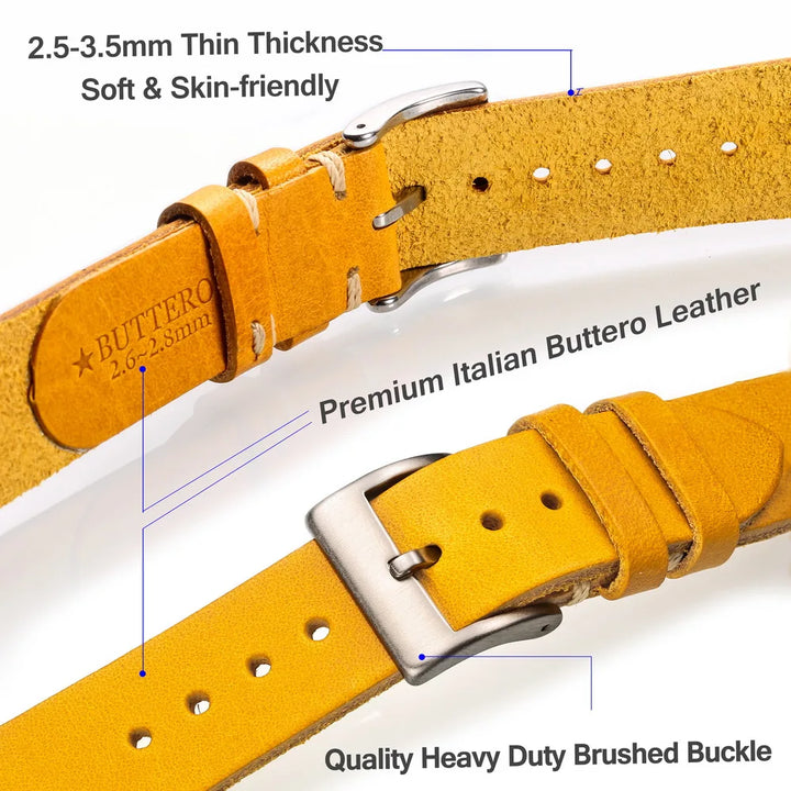 HEMSUT Leather Watch Bands Quick Release Italian Buttero Handmade Watch Strap Vintage Replacement Wrap Of 18mm 20mm 22mm