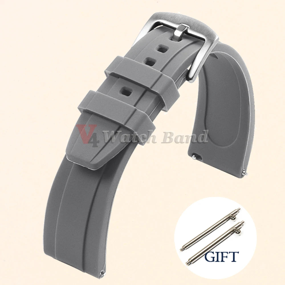 Universal Waterproof Silicone/Rubber Watch Strap 20/22mm